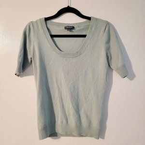 Modcloth Sage Green Scoop Neck Short Sleeve Pullover Sweater